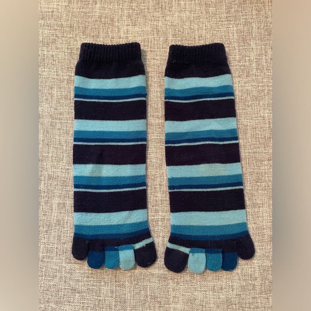 Striped Toe Socks - Blue - Picture 2 of 2